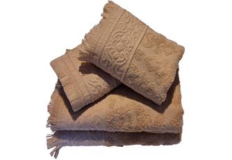Lot de 4 Serviettes Jacquard à Franges