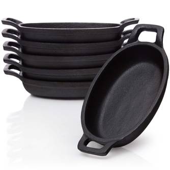 Servierpfännchen 6er Set oval 20x9,5cm