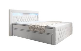 Boxspringbett Menzogna LED und Stauraum