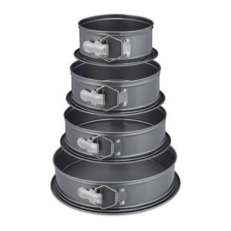 Springform 4er Set mit Auslaufschutz