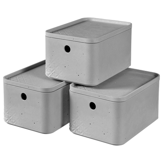 Opbergboxen Beton S (set van 3)