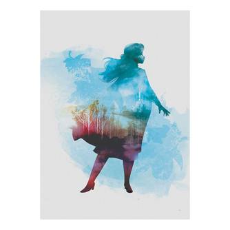 Tableau déco Frozen Anna Aquarell