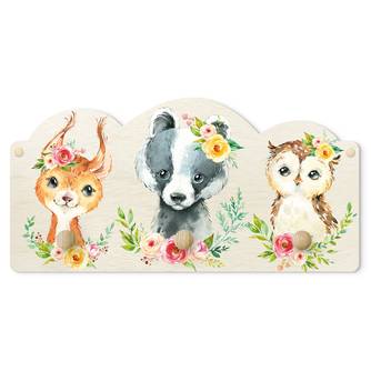 Attaccapanni Animali con fiori III
