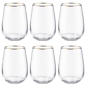 Verres TOUCH OF GOLD (lot de 6)