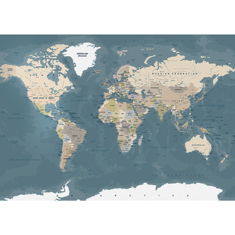 Vlies Fototape Vintage World Map