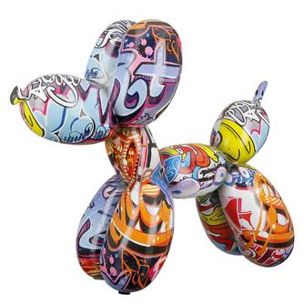 Skulptur Ballon Hund Street Art