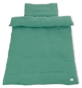Musselin-Bettwäsche Kinderbetten grün