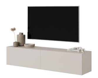 BISIRA - TV-Möbel 140 cm beige / grau