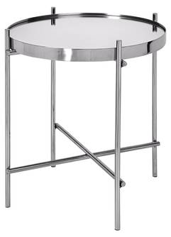 Beistelltisch Ø 43x45cm Silber, Metall