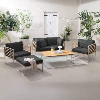 Set di 6 mobili da giardino TEAKLINE