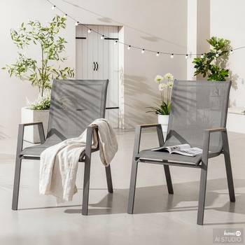 Chaises de jardin Tjorn - Lot de 2