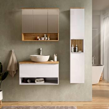 Set da bagno con monocomando | Modello PISA | Colore grigio | Finitura