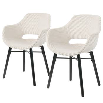 Chaises à accoudoirs Jalua - Lot de 2