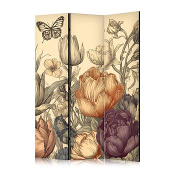 Paravent Tulips in Cream 2-seitig