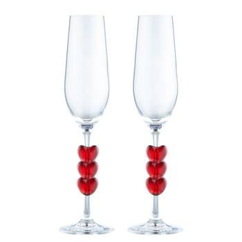 Champagneglas LOVEBIRDS set van 2