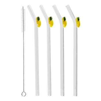 Trinkhalm-Set LONG DRINK Zitrone