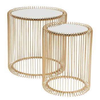 Bijzettafel Wire set van 2