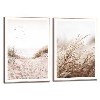 Kunstdruck Strand 2er-Set Typ B