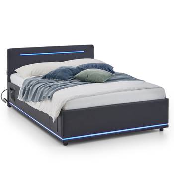 Letto imbottito con illuminazione Circle