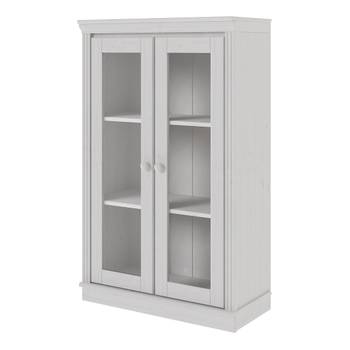 Massive Kommode LILLEHAMMER mit Glastür