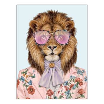 Quadro di vetro Lion With Glasses