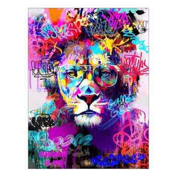 Quadro di vetro Graffiti Lion