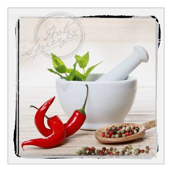 Glasbild Chili Kitchen