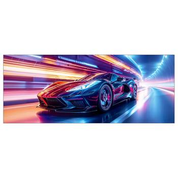 Quadro di vetro Neon Car A
