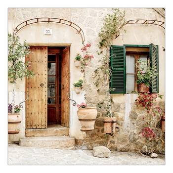 Glasbild Mediterranean House Typ B