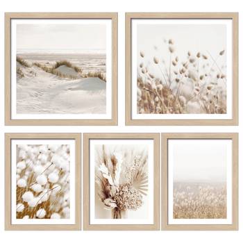 Holzbild Dried fiber in the Wind 5-tlg.