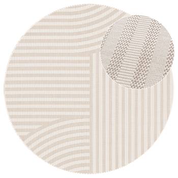 Tapis d’intérieur/d’extérieur Mesya rond