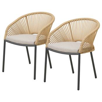Lot de 2 chaises de jardin Yadita