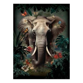 Tableau Éléphant dans la jungle