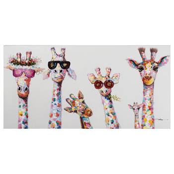 Canvas afbeelding Giraffenfamilie