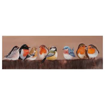Canvas afbeelding Colourful flock birds