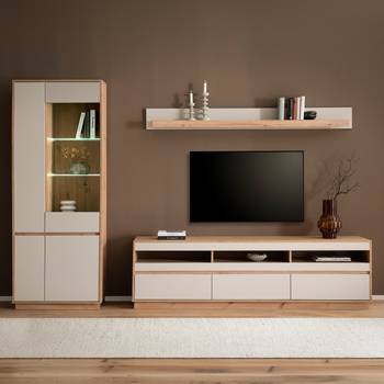 Wohnwand Sideys 3-teilig mit Vitrine