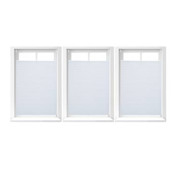 3 x Plissee Rollo weiß 80x130 cm
