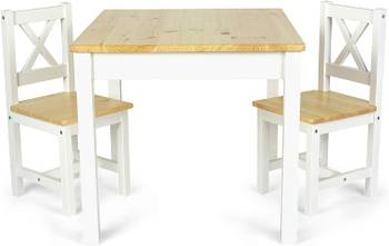 Le table en bois POLA (blanc/pin)