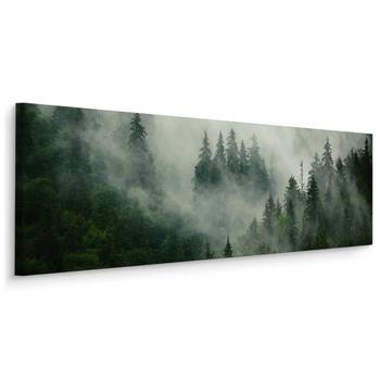 Panoramabild Wald im Nebel Natur 3D
