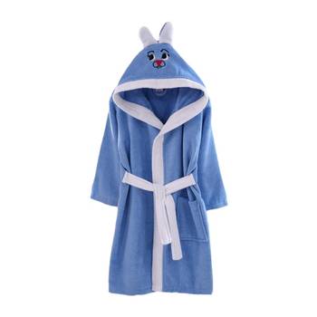 Peignoir Eponge Enfant Bleu 3/4 ans