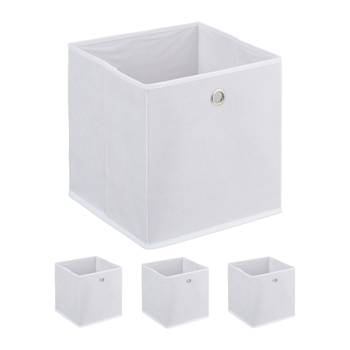 Lot de 4 boîtes de rangement blanches