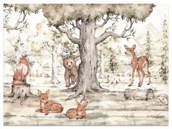 Fototapete für Kinder Tiere im Wald