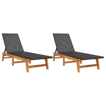 Chaise longue 319728 (lot de 2)