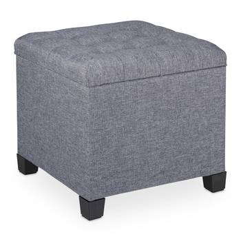 Tabouret de rangement gris