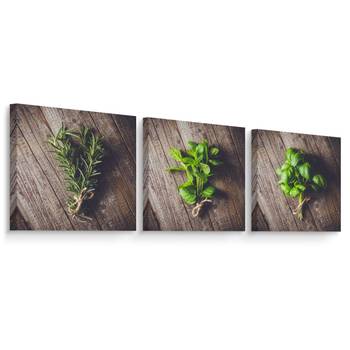 Set De Tableaux HERBES Planches 3D