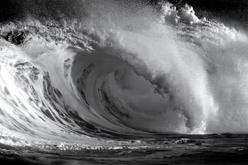 Tableau noir et blanc giant wave