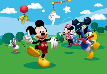 papier peint panoramique Mickey Mouse