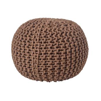 Runder Strickpouf 100% Baumwolle