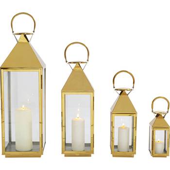 Lanternes Giardino set de 4 dorées