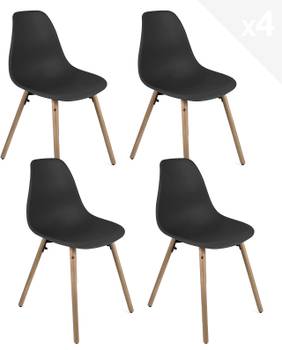 Chaise cuisine scandinave OVA (lot de 4)